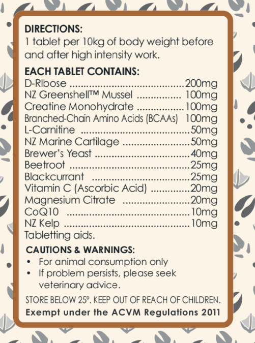 K9 Octane ingredients